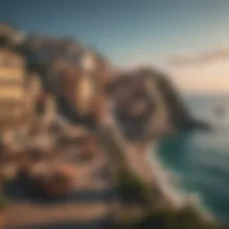 Stunning landscape view of a coastal city