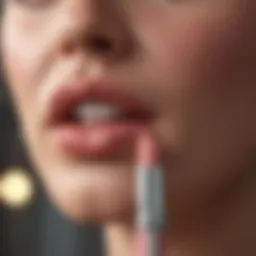 A close-up of Agelyss lip plumper on a vanity
