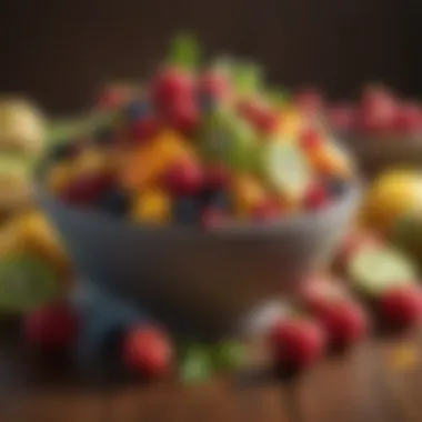 Variety of colorful fruits in a bowl