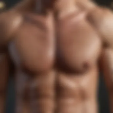 Anatomical Focus on Chest Development Artistic representation of chest muscle anatomy
