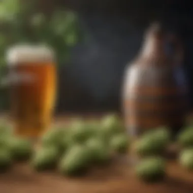 Hop Cones and Brewed Weight Loss Beer and hop cones