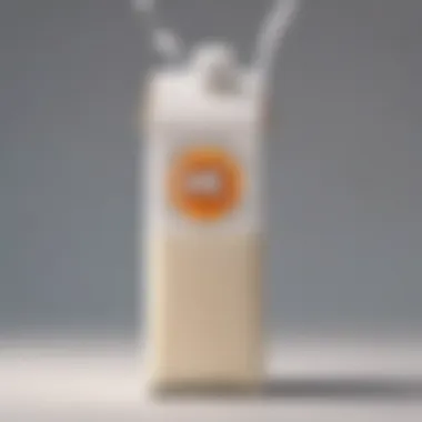 Symbol of Kidney Health on Almond Milk Carton Almond milk carton with kidney health symbol