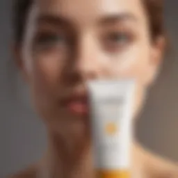 A bottle of light face sunscreen with SPF label