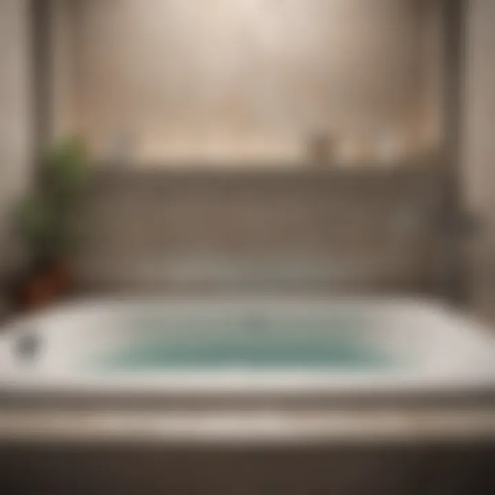 A bathtub with water slowly draining