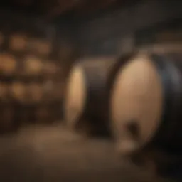 Bourbon Barrels Aging in Oak Casks