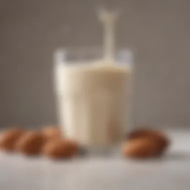 Nutritious Almond Milk in Glass