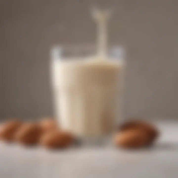 Nutritious Almond Milk in Glass