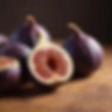 Fresh Figs on Wooden Board