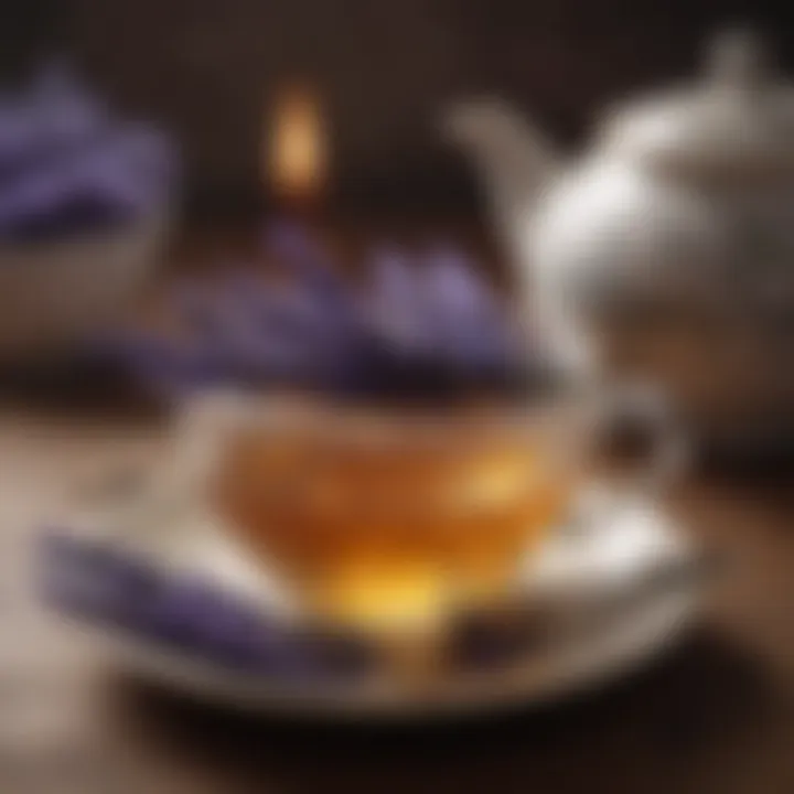 Aromatic Lavender Infused Tea in Elegant Cup