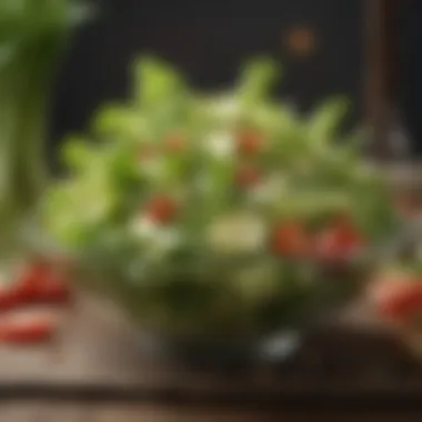 Vibrant Celery Salad A vibrant salad featuring celery as a key ingredient amongst other vegetables.