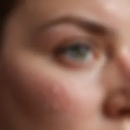 Close-up of a pimple on skin