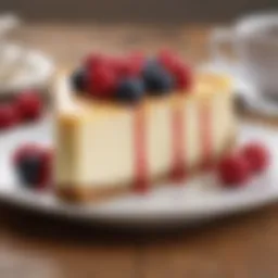Delicious slice of diabetic-friendly cheesecake garnished with fresh berries