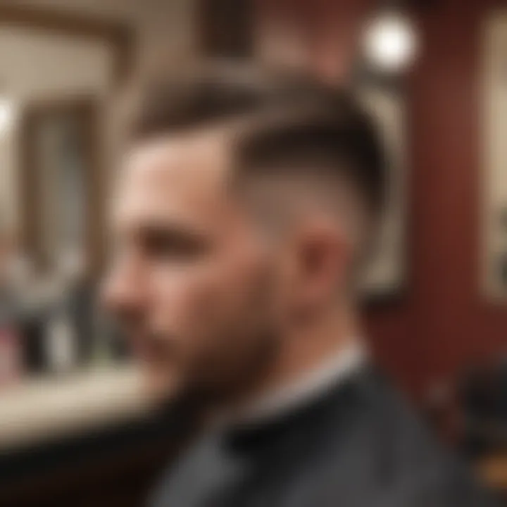 Barber creating a classic hairstyle