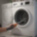 Clean dryer hose with brush