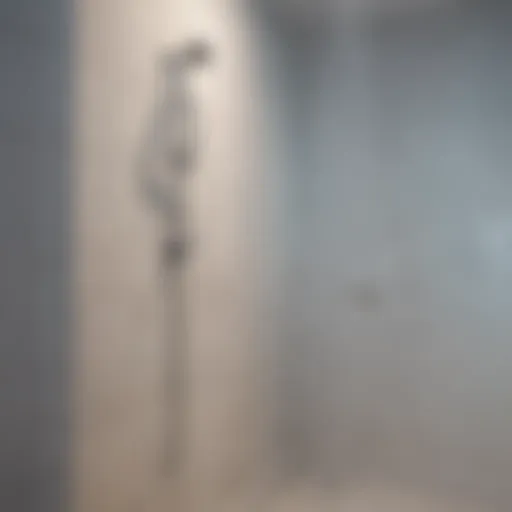 Vibrant acrylic shower wall reflecting clean light