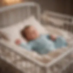 A serene sleeping infant in a cozy crib illustrating safe sleep practices.