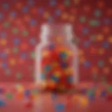 Colorful Gummy Vitamins in a Jar