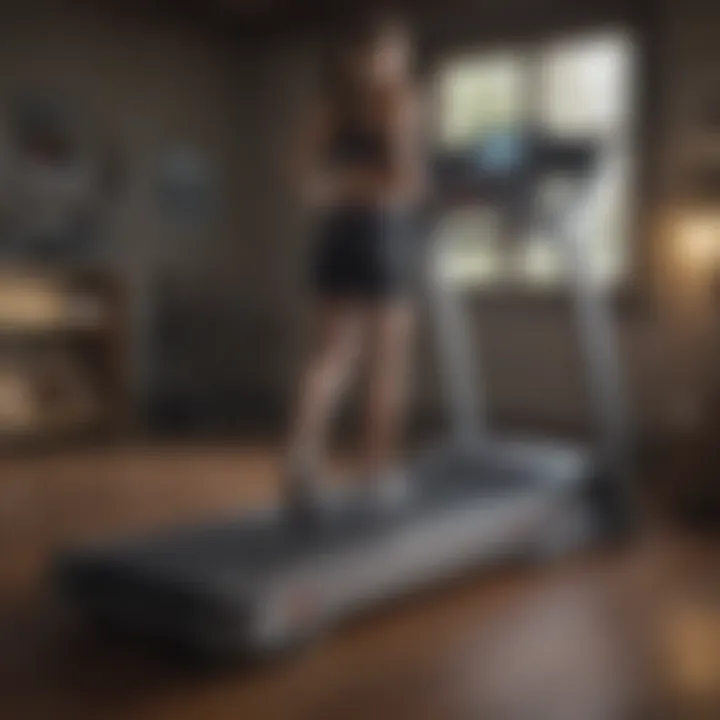 Compact treadmill for efficient home cardio sessions