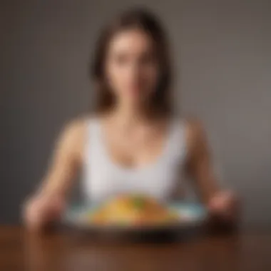 Person engaging in mindful eating with a colorful plate