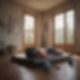 An elegant Pilates mat setup with essential props