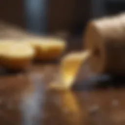 A collection of natural ingredients for homemade wallpaper remover