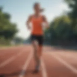 Runner demonstrating perfect pacing technique on a track
