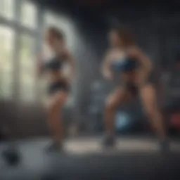 Dynamic workout session showcasing diverse exercises