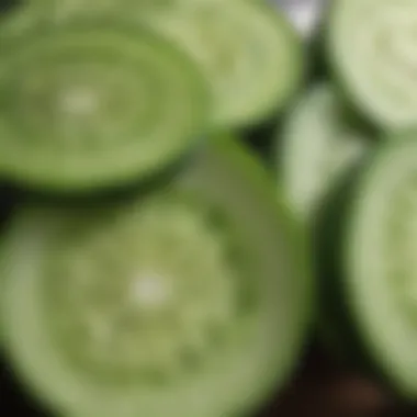 Cucumber Slices for Sunburn Relief Cooling cucumber slices for sunburn