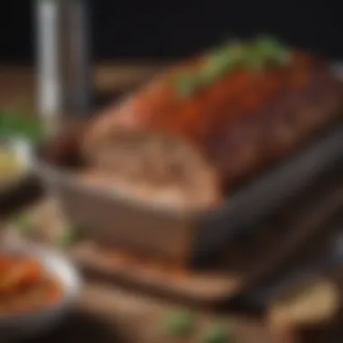 A Savory Meatloaf Ready to Impress A delicious meatloaf prepared in the Copper Chef Meatloaf Pan, garnished and ready to serve.