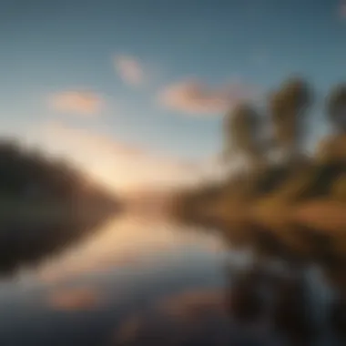 Serenity in Reflection A serene landscape symbolizing peace and reflection