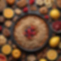 A vibrant spread of nutritious snacks including fruits, nuts, and whole grains.