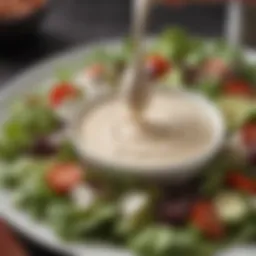Creamy Chipotle Ranch Dressing on Fresh Salad