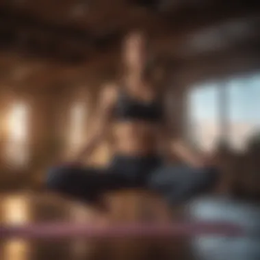 Defined Abs with Boat Pose Yoga Yoga practitioner practicing boat pose for abs