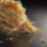 Delicate shavings of aged Parmesan cheese