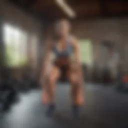 Person engaging in a vigorous workout session