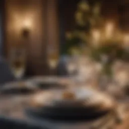 Elegant table setting for New Year's Eve dinner