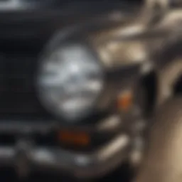 Detailed view of a clean headlight