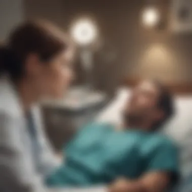 Illustration of a doctor discussing snoring issues with a patient