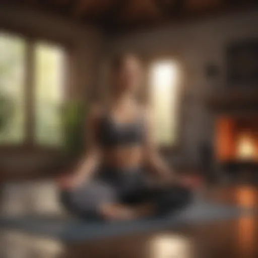 Woman practicing yoga in a serene setting