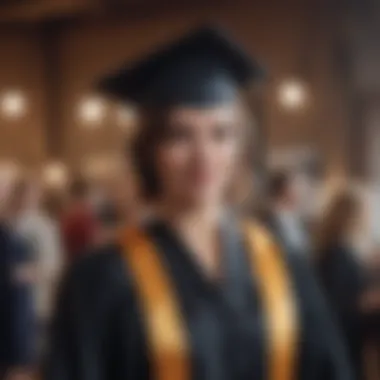 Mother accessorizing her outfit for a graduation event with confidence