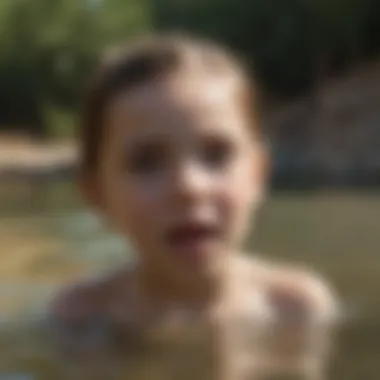 Illustration of child displaying symptoms of dry drowning