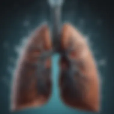 Illustration depicting water entering lungs