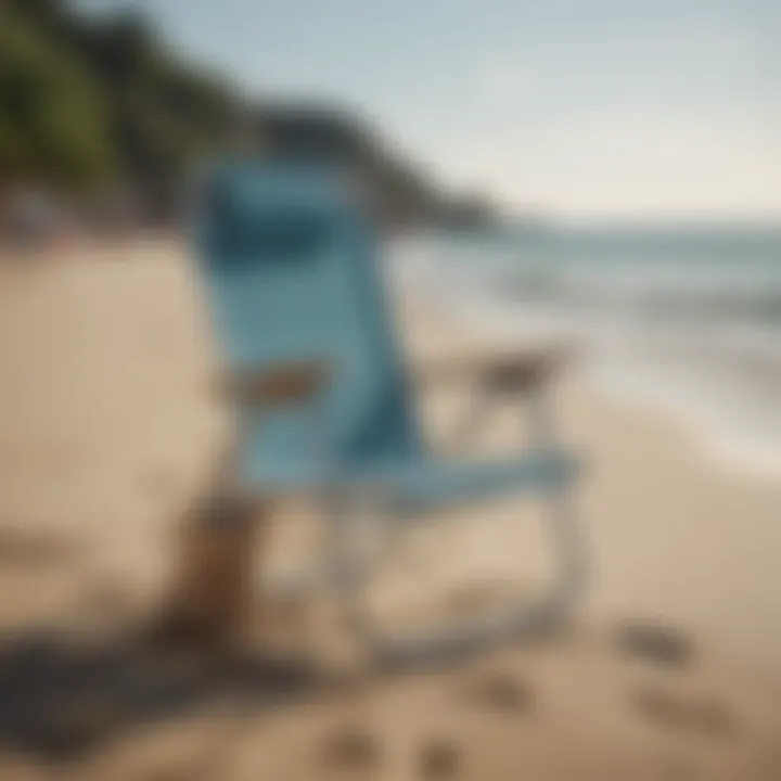 Durable and portable beach chair with sand-resistant material