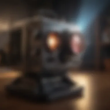 Projection Perspectives: Illuminating Cinematic Delights Dynamic movie projector casting vibrant light
