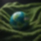 Earth globe enveloped in a lush green blanket