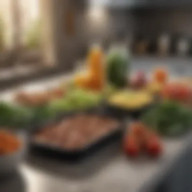 Nutrient-Rich Meal Preparation Healthy meal prep ingredients on kitchen counter