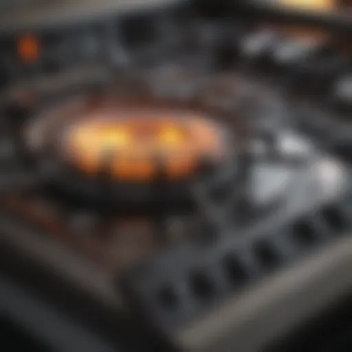 Close-up of a pristine stove top after cleaning