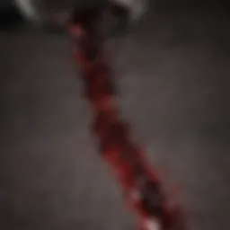 Close-up of red wine stain on fabric