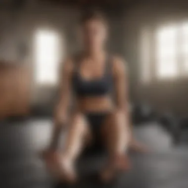 Advanced Sit-Up Variation Athletic woman performing advanced sit-up variation