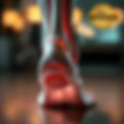 Anatomy of the heel showcasing bones and ligaments.